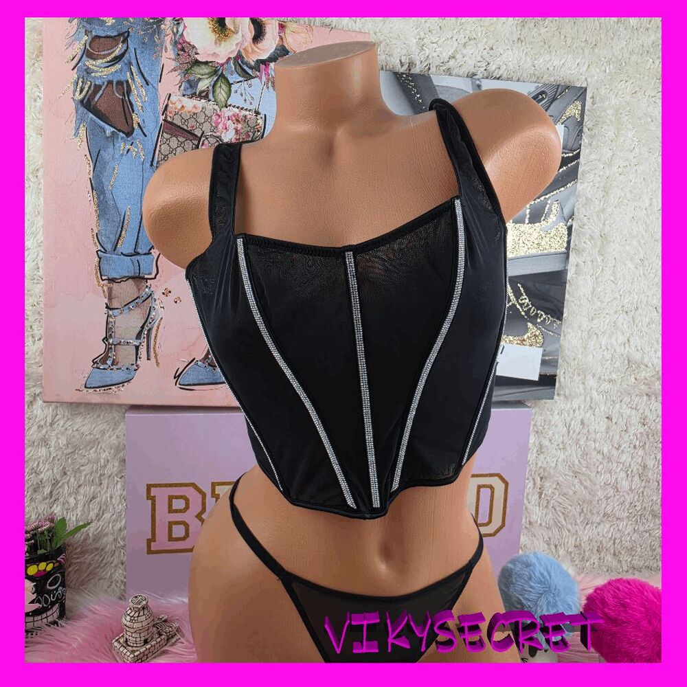 ❤️ NWT Victoria's Secret Very Sexy Sheer Shine Corset Medium #7378 ❤️